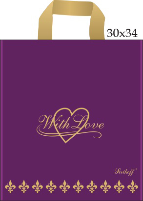 Пакет типа "петля" 30х34 см СЕРДЦЕ, мкм: 90, ТМ Serikoff