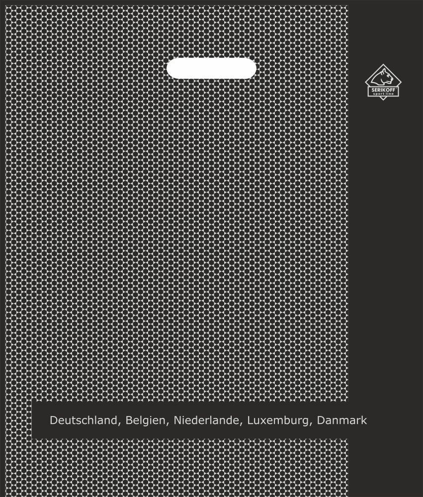Пакет типа "банан" 40х47 см Соты Черные, мкм: 90, ТМ Serikoff