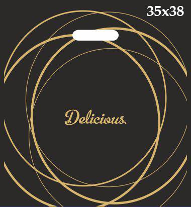 Пакет типа "банан" 35х38 см Delicio Black, мкм: 100, ТМ Serikoff