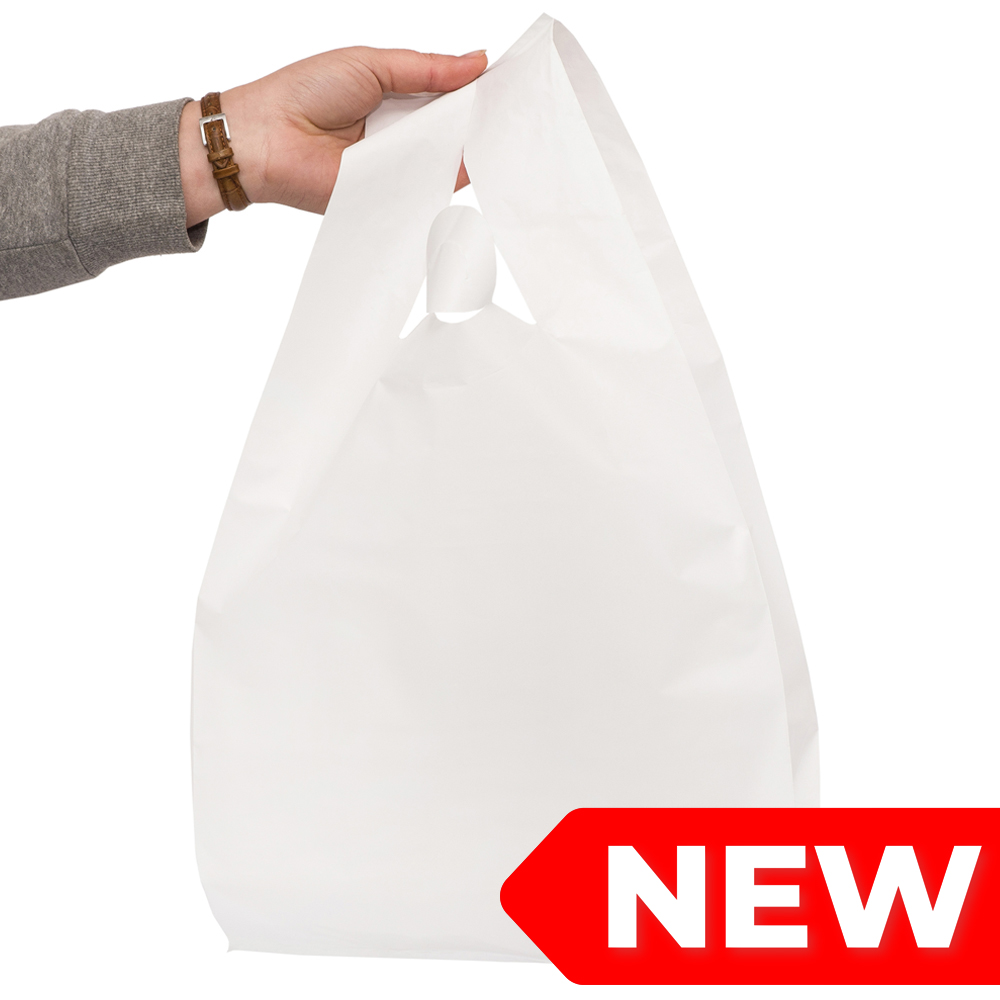 Активированный пакет типа майка 45х75 см белый, мкм: 60, HDPE